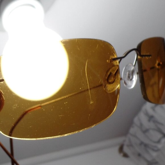 VOGUE 3390-S  Women's Gold Rimless Sunglasses Amber Gradient 62-17 Italy - Picture 9 of 12